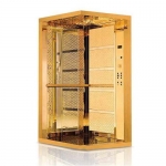 Decorative Gold Sts Passenger Elevator Cabin